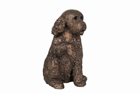 Clover Cockapoo Bronze Dog Figurine by Adrian Tinsley (Frith Sculpture)