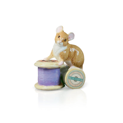 Richard Cooper The Cottage Studio Mouse on Antique Cotton Reel by Keith Sherwin