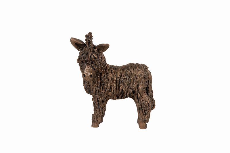 Dilys Donkey Standing Bronze Figurine by Veronica Ballan (Frith MINIMA)