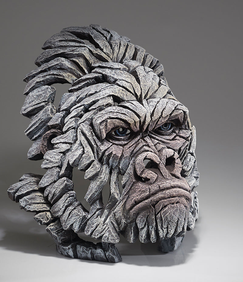 Edge Sculpture Gorilla Bust - White by Matt Buckley