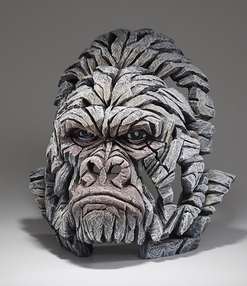 Edge Sculpture Gorilla Bust - White