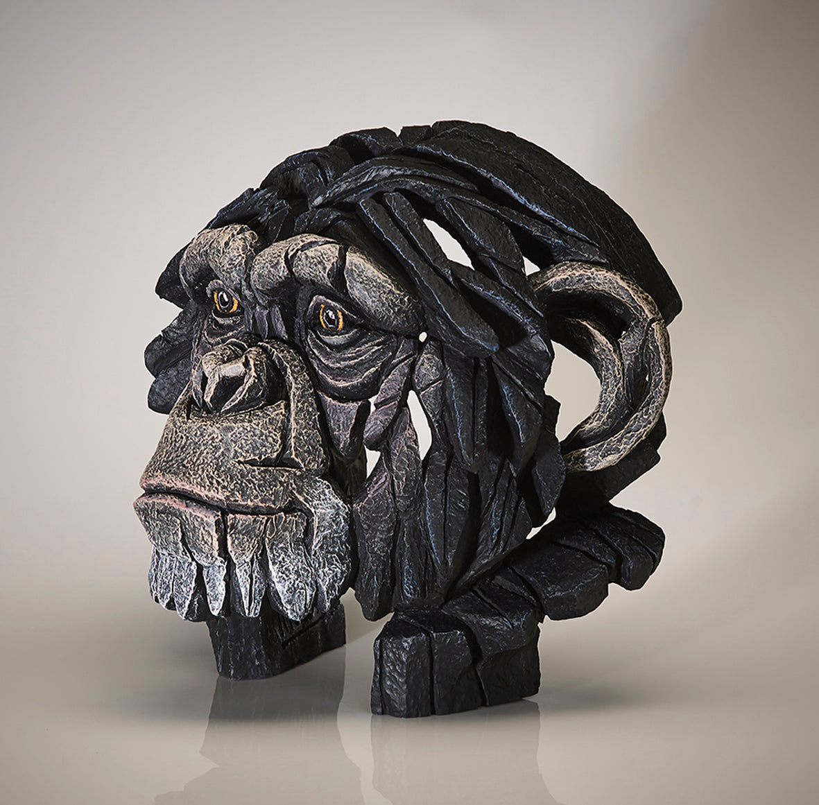Edge Sculpture Chimpanzee Bust by Matt Buckley