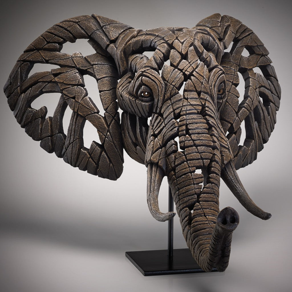 Edge Sculpture African Elephant Bust by Matt Buckley