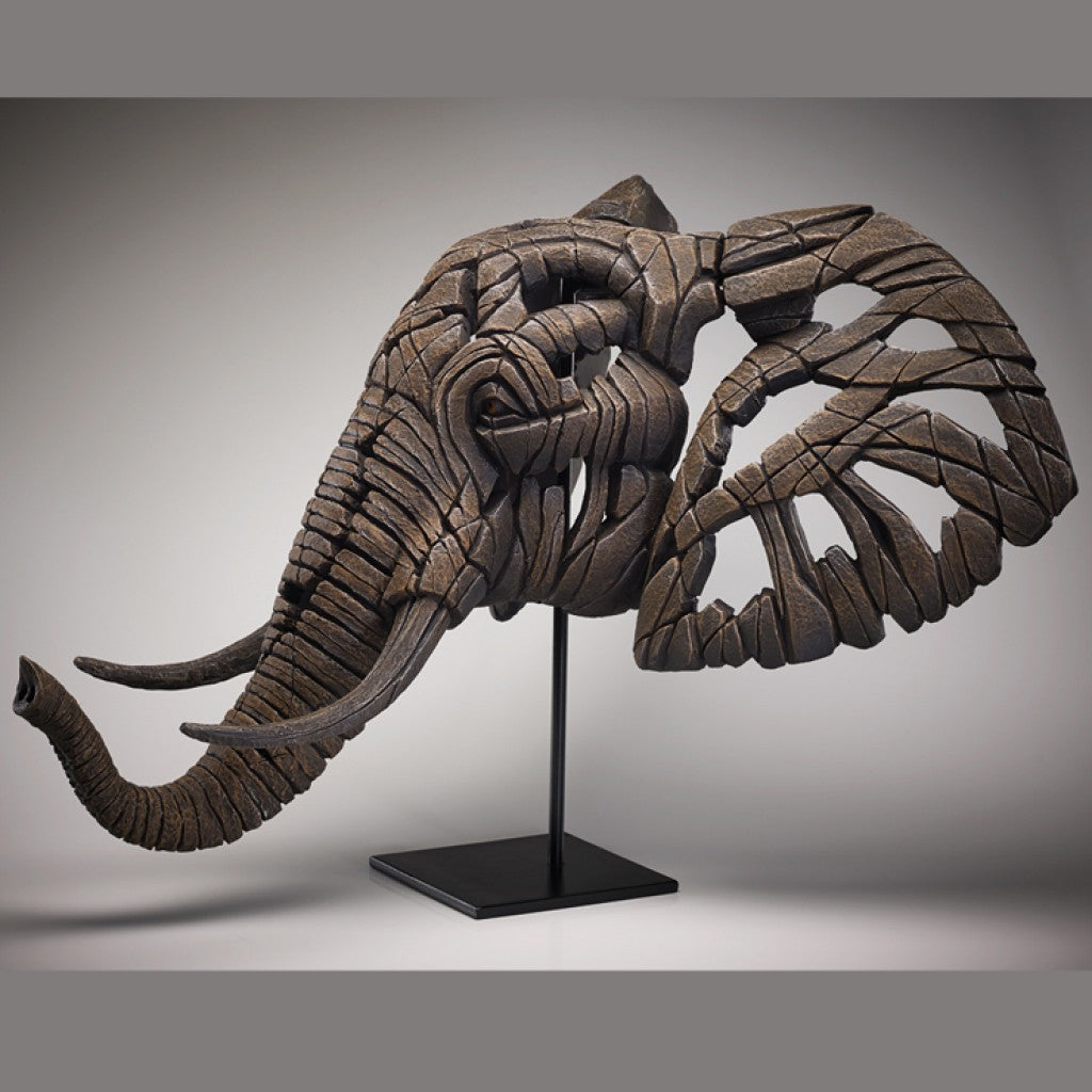 Edge Sculpture African Elephant Bust by Matt Buckley