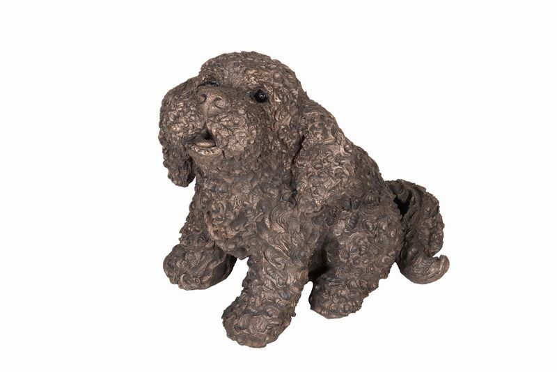 Frankie Cockapoo Bronze Dog Figurine by Adrian Tinsley (Frith Sculpture)