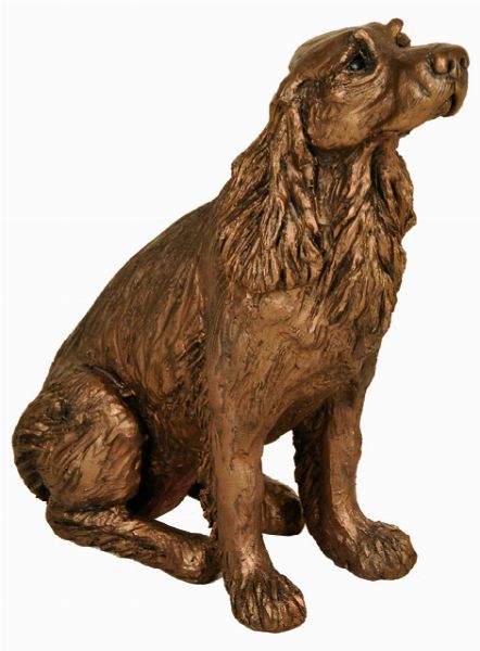 Winston Spring Spaniel Bronze Dog Figurine by Harriet Dunn (Frith Sculpture)
