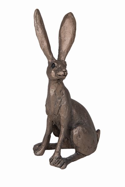 Jaz Sitting Hare Bronze Figurine by Thomas Meadows (Frith MINIMA)