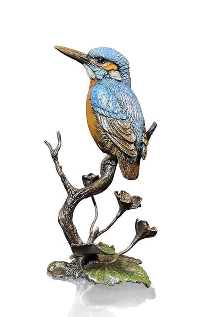 Kingfisher with Meadow Marsh Bronze Figurine in Wooden Presentation Box by Keith Sherwin (Limited Edition)