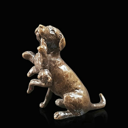 Butler & Peach Miniatures - Bronze Labrador with Teddy