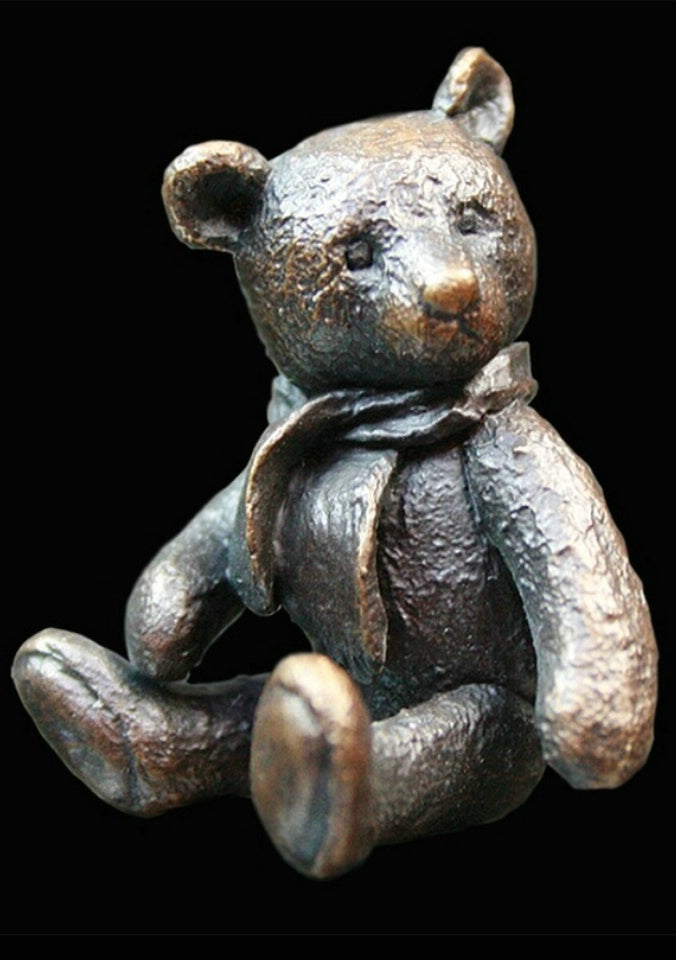Monty Bronze Teddy Bear Figurine by Michael Simpson (Richard Cooper Bronze)
