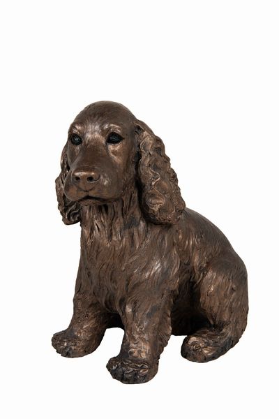 Ruby Cocker Spaniel Puppy Bronze Dog Figurine by Adrian Tinsley (Frith Sculpture)