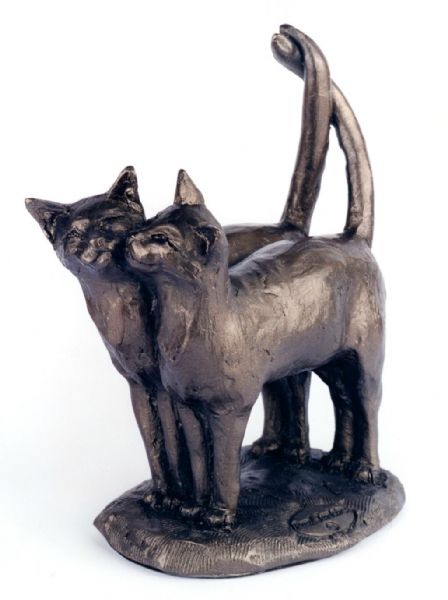 Two's Company Bronze Dog Figurine by Paul Jenkins (Frith Sculpture)