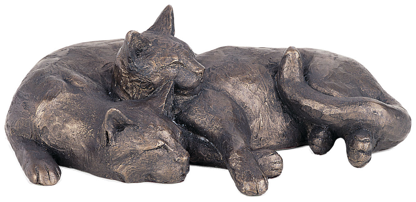 Spider and Cobweb Bronze Cats Figurine by Paul Jenkins (Frith Sculpture)