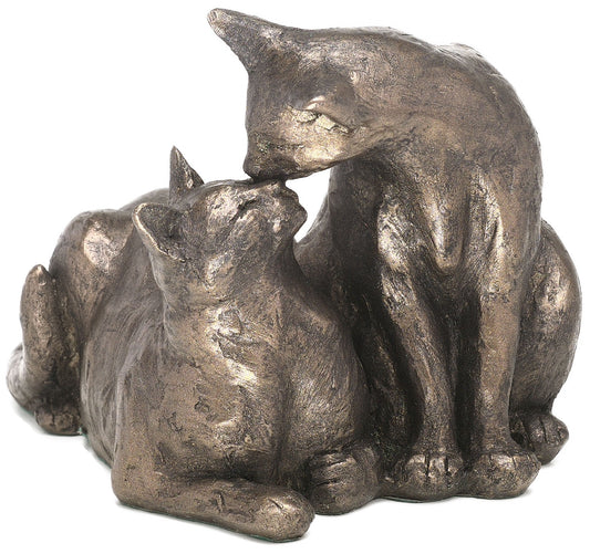 Felix and Oscar Bronze Cat Figurine by Paul Jenkins (Frith Sculpture)