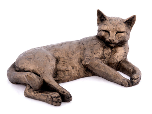 Polly Bronze Cat Figurine by Paul Jenkins (Frith Sculpture)