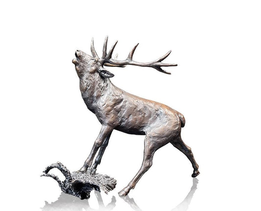 Stag Roaring by Michael Simpson - Richard Cooper & Company Bronze
