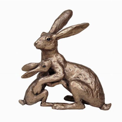 Tulip & Thimble Bronze Hare Figurine by Thomas Meadows (Frith Sculpture)