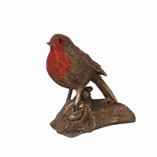 Robin Red Breast Bronze Figurine by Thomas Meadows (Frith Sculpture)