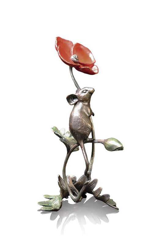 Richard Cooper Bronze by Dean Kendrick Mouse on Poppy