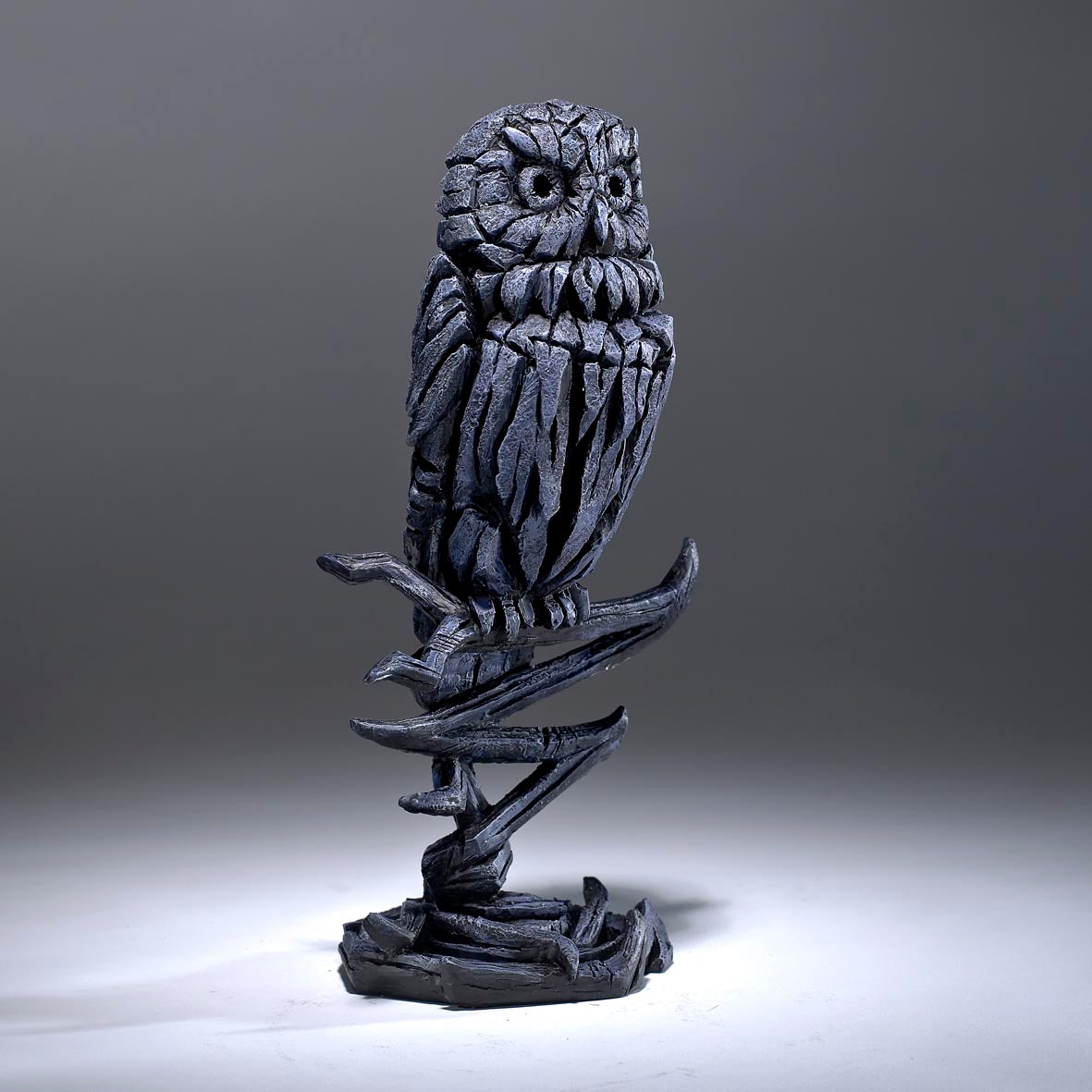 Edge Sculpture Owl - Midnight Blue by Matt Buckley