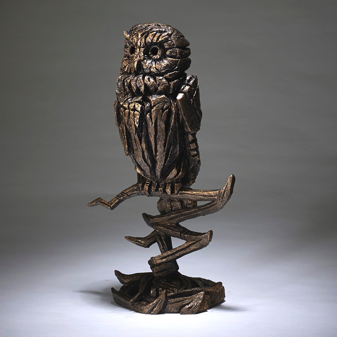 Edge Sculpture Owl Golden By Matt Buckley