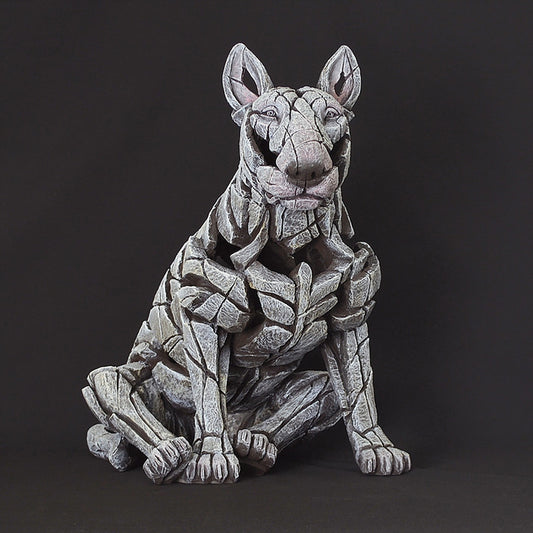 Edge Sculpture Bull Terrier White by Matt Buckley