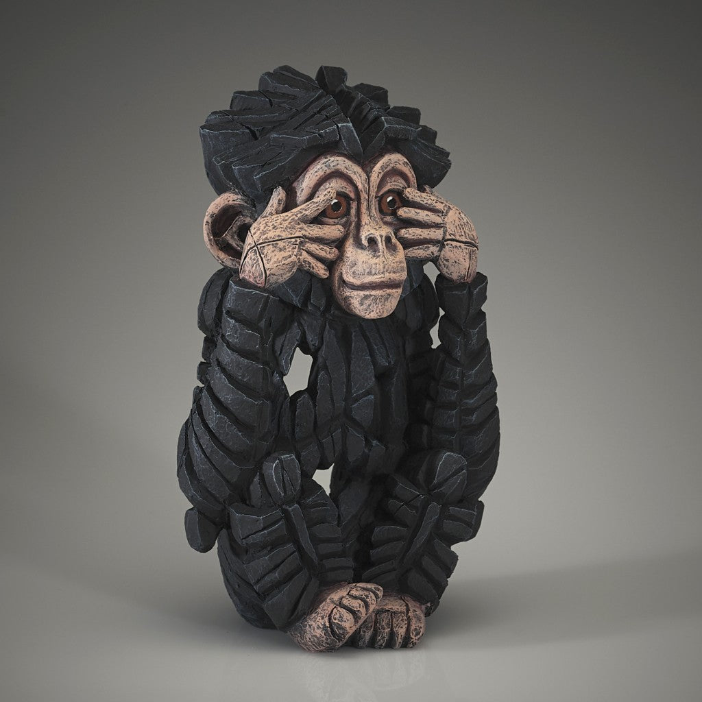 Edge Sculpture Baby Chimpanzee 'See no Evil' by Matt Buckley