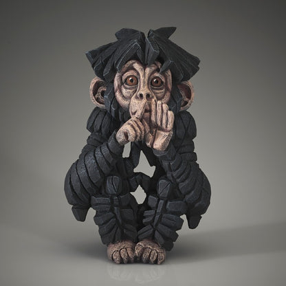 Edge Sculpture Baby Chimpanzees See no Evil, Hear No Evil, Speak No Evil Three Wise Monkeys Set by Matt Buckley