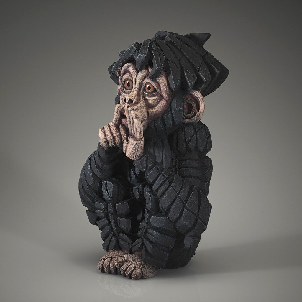 Edge Sculpture Baby Chimpanzee Speak no Evil by Matt Buckley