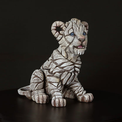 Edge Sculpture Lion Cub (White) by Matt Buckley
