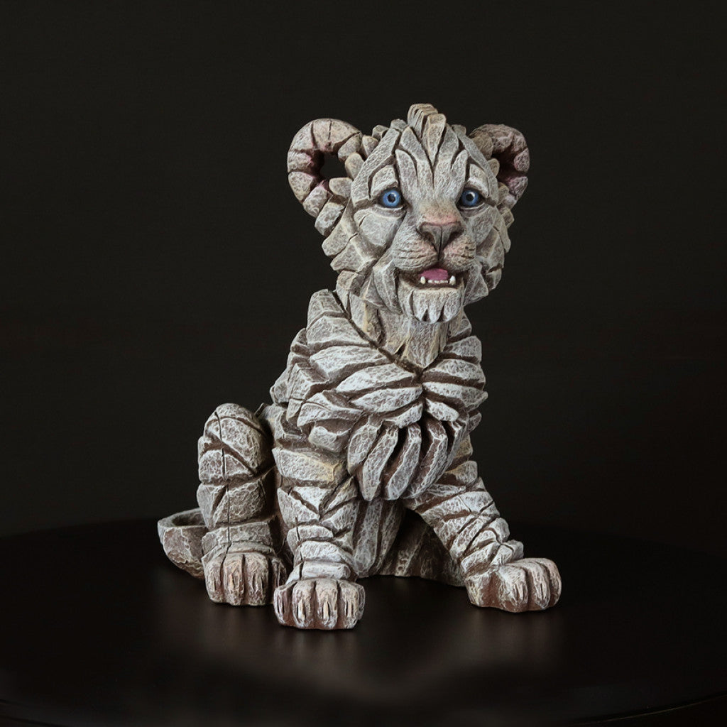 Edge Sculpture Lion Cub (White) by Matt Buckley