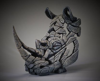 Edge Sculpture Rhinoceros White by Matt Buckley