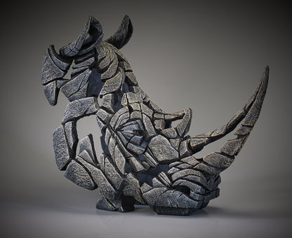 Edge Sculpture Rhinoceros - White