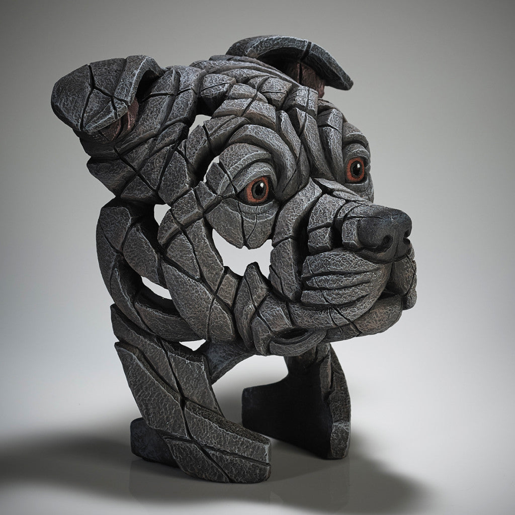 Edge Sculpture Staffordshire Bull Terrier - Blue by Matt Buckley