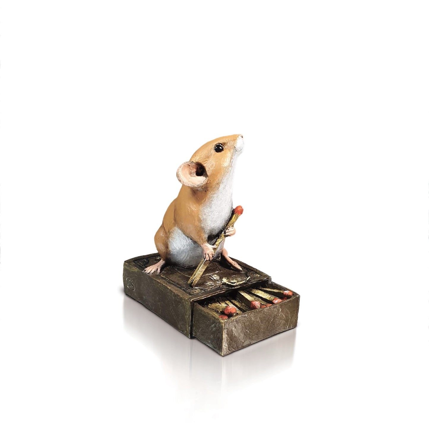 Mouse on Matchbox Bronze Figurine by Michael Simpson (Richard Cooper Studio)
