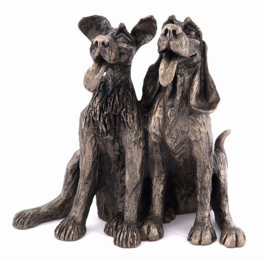 Tom and Fred Bronze Dog Sculpture by Harriet Dunn (Frith Sculpture)