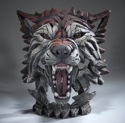 Edge Sculpture Wolf Bust - Timber by Matt Buckley